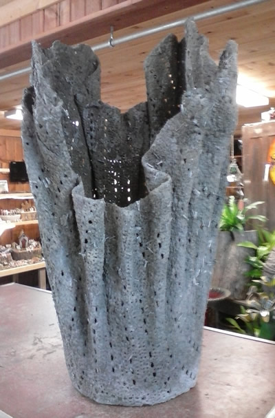 Lace hypertufa 